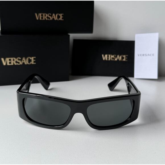 NEW Versace VE4482 Black Shielded Sunglasses - Picture 6 of 6